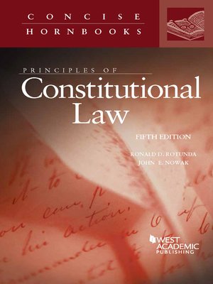cover image of Principles of Constitutional Law